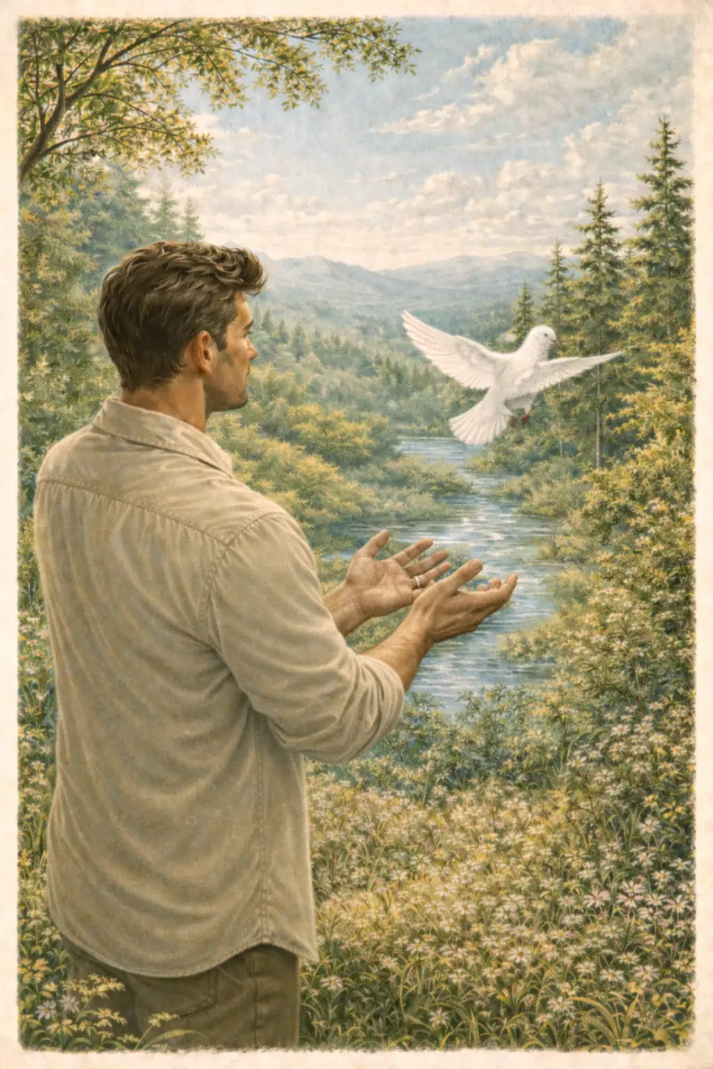 Släppa taget om duva