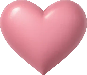 3-dimensionellt rosa hjärta.